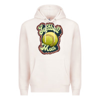 Pale Pink softball mom Premium Hoodie - JahusDesignShop