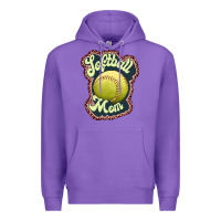 Purple softball mom Premium Hoodie - JahusDesignShop