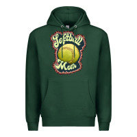 Sports Green softball mom Premium Hoodie - JahusDesignShop