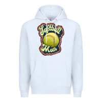 White softball mom Premium Hoodie - JahusDesignShop