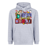 Heather Grey cupids favorite nurse olivia Heavyweight Hoodie - OliviaCreatesArt