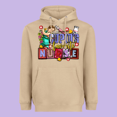 Cupids Favorite Nurse Olivia Heavyweight Hoodie Designed By Oliviacreatesart