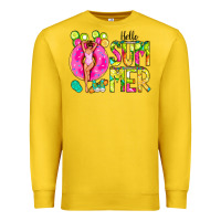 Lemon Hello Summer Donut Girl Premium Sweatshirt - CowCowDesign