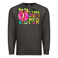 Smoke Hello Summer Donut Girl Premium Sweatshirt - CowCowDesign