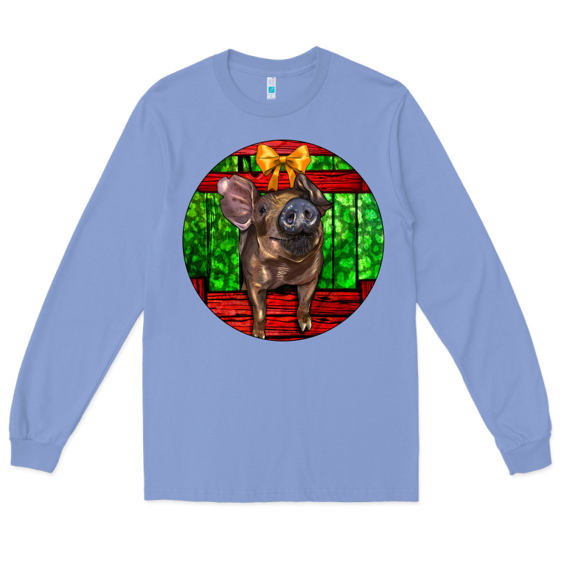 Christmas Pig Long Sleeve Tee by LillyAllenDesigns | Teevron