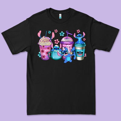 Stitch Coffee Premium Tee Designed By Jasminsmagicworld