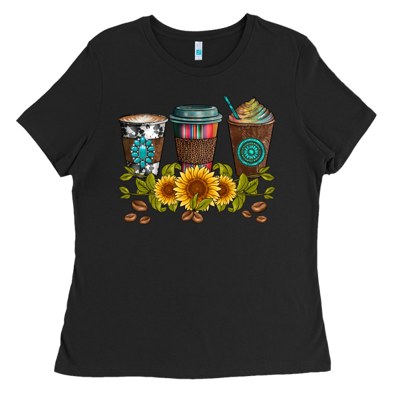 Coffee Group And Sunflowers Ladies Tee by Artiststas | Teevron