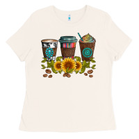 Bone coffee group and sunflowers Ladies Tee - Artiststas
