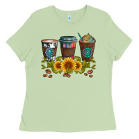 Matcha coffee group and sunflowers Ladies Tee - Artiststas
