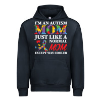 Navy LIL Autism Mom Urban Hoodie - CowhideDigitalArt