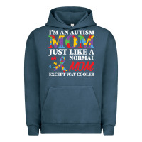 Pigment Midnight Navy LIL Autism Mom Urban Hoodie - CowhideDigitalArt
