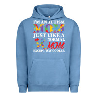 Pigment Pebble Blue LIL Autism Mom Urban Hoodie - CowhideDigitalArt