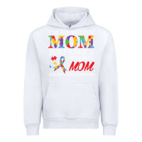White LIL Autism Mom Urban Hoodie - CowhideDigitalArt