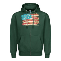 Sports Green American flag with leopard Zipper Hoodie - HowdyJamesFarm