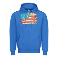 True Royal American flag with leopard Zipper Hoodie - HowdyJamesFarm