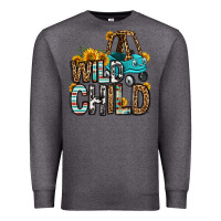 Charcoal Heather wild child kids car Premium Sweatshirt - OliviaCreatesArt