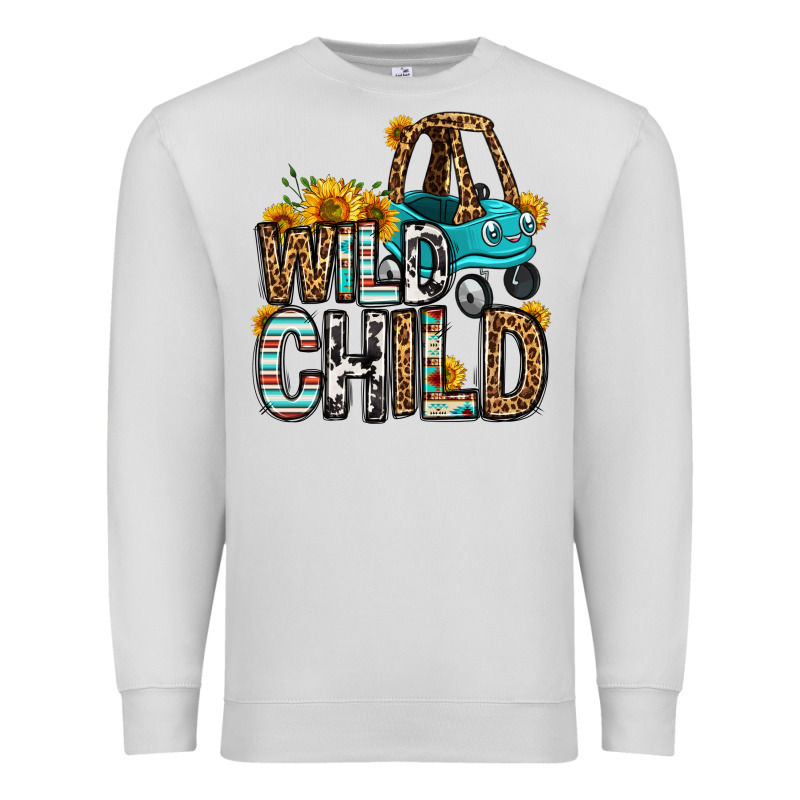 Wild Child Kids Car Premium Sweatshirt by OliviaCreatesArt | Teevron