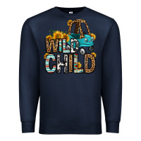 Navy wild child kids car Premium Sweatshirt - OliviaCreatesArt