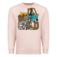 Pale Pink wild child kids car Premium Sweatshirt - OliviaCreatesArt