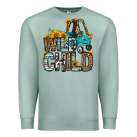 Seafoam wild child kids car Premium Sweatshirt - OliviaCreatesArt