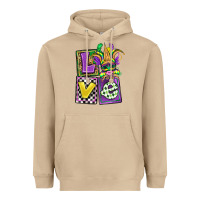 Mushroom love mardi gras Heavyweight Hoodie - OliviaCreatesArt