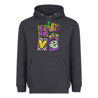 Love Mardi Gras Heavyweight Hoodie | Teevron