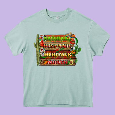 National Hispanic Heritage Month With Background Heavy Core Tee Designed By Bundleandbundleshop