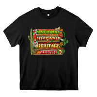 Black national hispanic heritage month with background Heavy Core Tee - BundleAndBundleShop