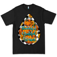 Black Thankful Grateful Blessed Premium Tee - LillyAllenDesigns