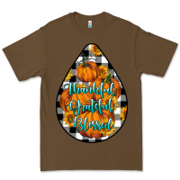 Cacao Thankful Grateful Blessed Premium Tee - LillyAllenDesigns