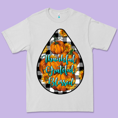 Thankful Grateful Blessed Premium Tee Designed By Lillyallendesigns