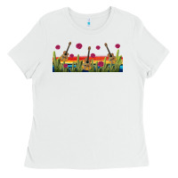 White mexican sombrero guitar libbey glass Ladies Tee - BundleAndBundleShop
