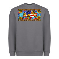 Storm bison amerıcan flag  license plate template Heavyweight Sweatshirt - BarkalooDesign