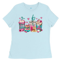 Baby Blue valentines day coffee Ladies Tee - Jasminsmagicworld