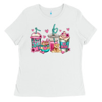 White valentines day coffee Ladies Tee - Jasminsmagicworld