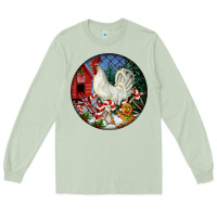 Matcha leghorn rooster christmas ornament Long Sleeve Tee - LillyAllenDesigns