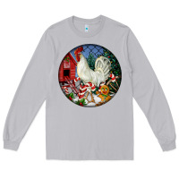 Moon Dust leghorn rooster christmas ornament Long Sleeve Tee - LillyAllenDesigns