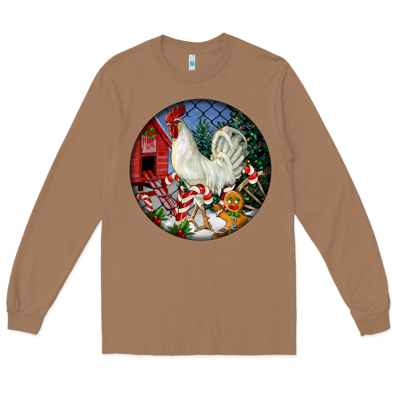 Leghorn Rooster Christmas Ornament Long Sleeve Tee by LillyAllenDesigns | Teevron