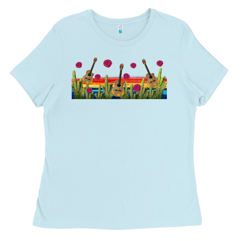 Mexican Sombrero Guitar Libbey Glass Ladies Tee by BundleAndBundleShop | Teevron