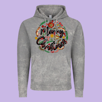 Merry Christmas Vintage Hoodie Designed By Maliassmallbusiness