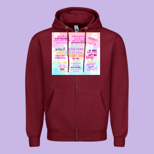 A Fun Thing To Do Today Is Not Talk To Me Zipper Hoodie Designed By Tumblerdesignbyshophia