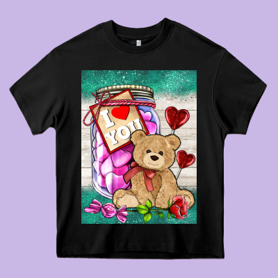 Candy Jar With Bear  Air Heavy Core Tee Designed By Adodesignshop
