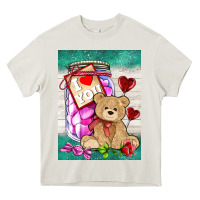 Cream candy jar with bear  air Heavy Core Tee - AdoDesignShop