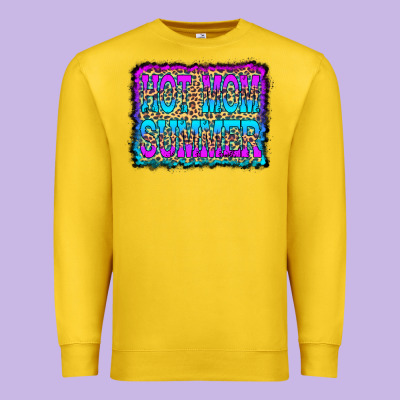 Hot Mom Summer Leopard Premium Sweatshirt Designed By Cowcowdesign