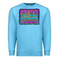 Ocean Blue Hot Mom Summer Leopard Premium Sweatshirt - CowCowDesign