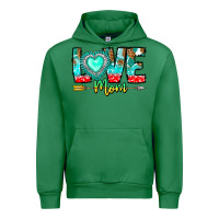 Emerald Love Mom Urban Hoodie - CowhideDigitalArt