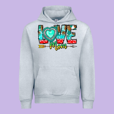 Love Mom Urban Hoodie Designed By Cowhidedigitalart