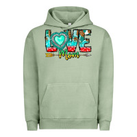 Pigment Oil Green Love Mom Urban Hoodie - CowhideDigitalArt