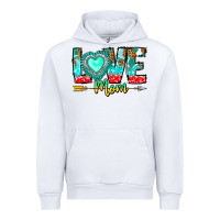White Love Mom Urban Hoodie - CowhideDigitalArt