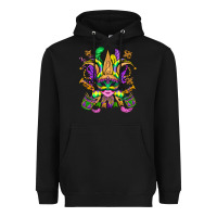 Black mardi gras mask Heavyweight Hoodie - OliviaCreatesArt